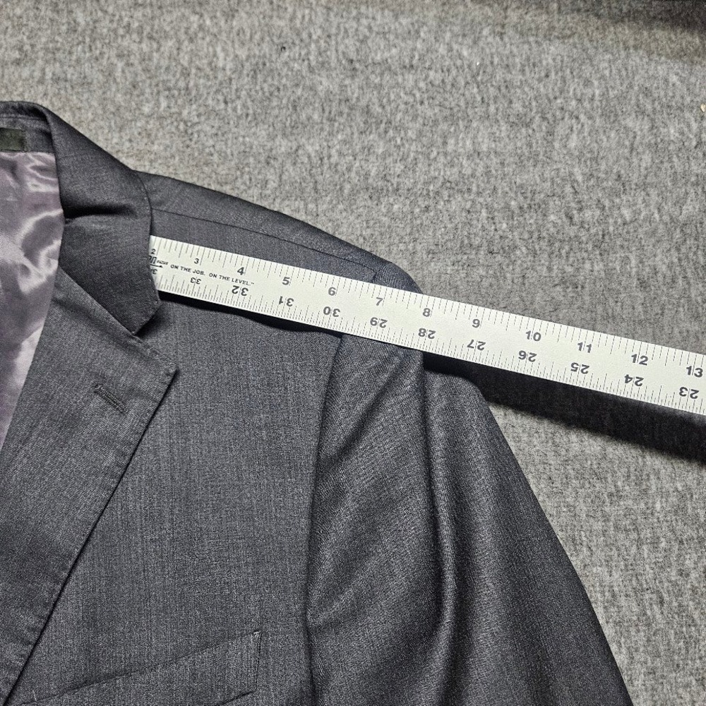 Saks Fifth Avenue Blazer Mens 42R Grey Ermenegildo Zegna Wool Sport Coat - Picture 6 of 15